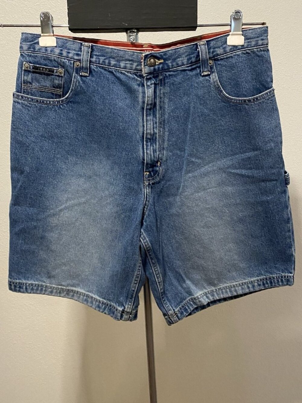 IZOD Jeans Mens Carpenter Shorts 36X10 Jean 100%Cotton